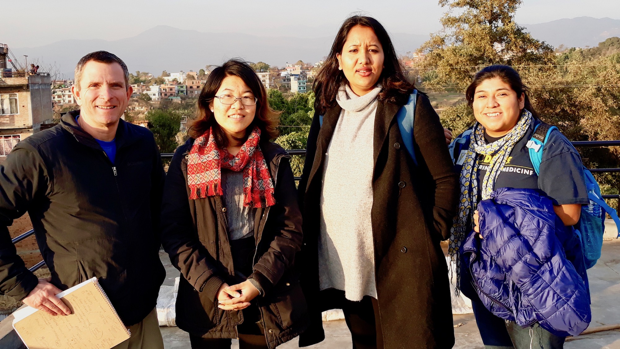 Faculty and students with entrepreneur