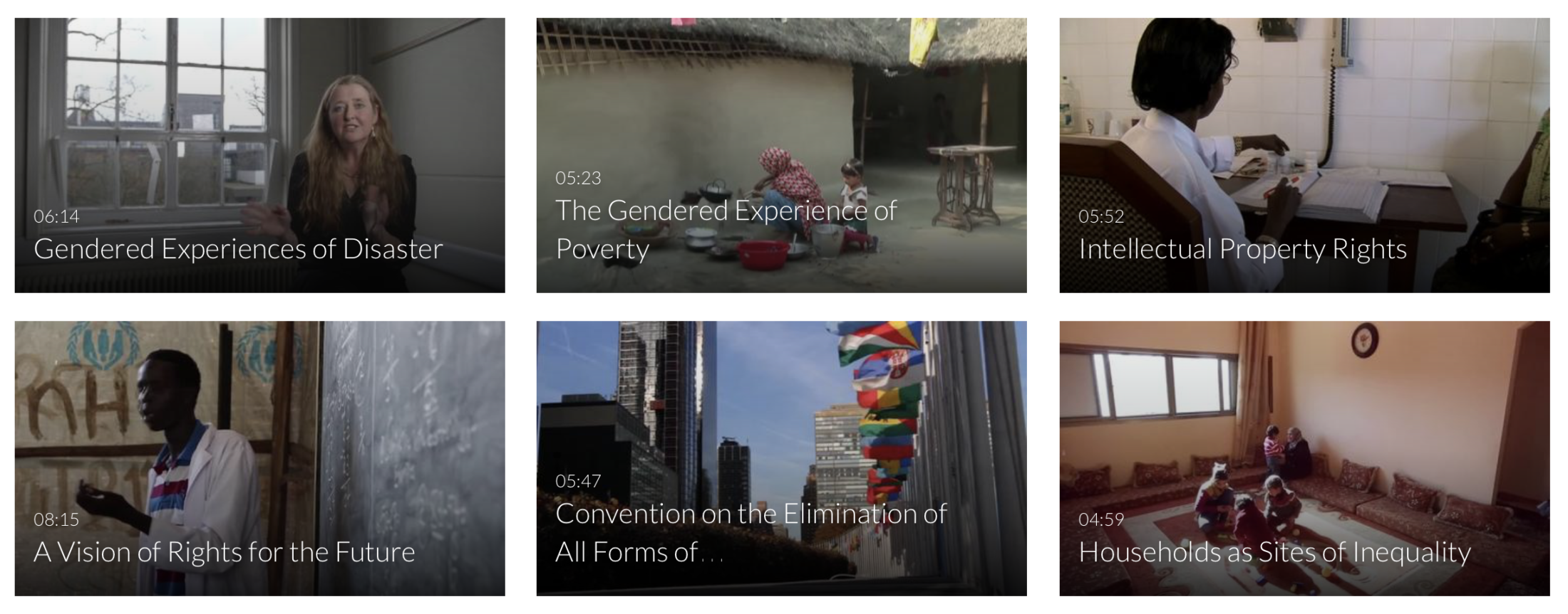 Screenshot of videos