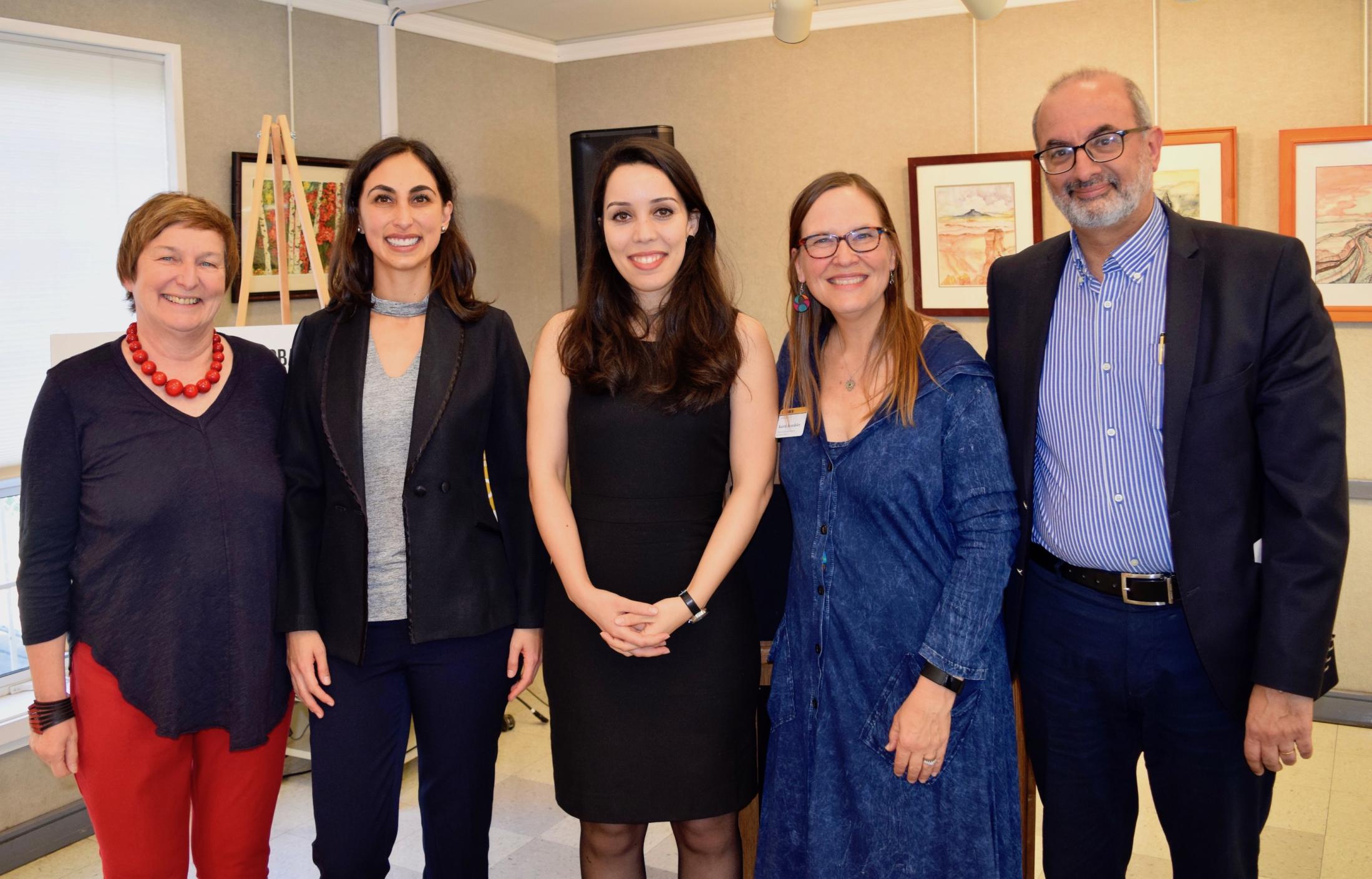 Humphrey Fellows at speaking event with leadership