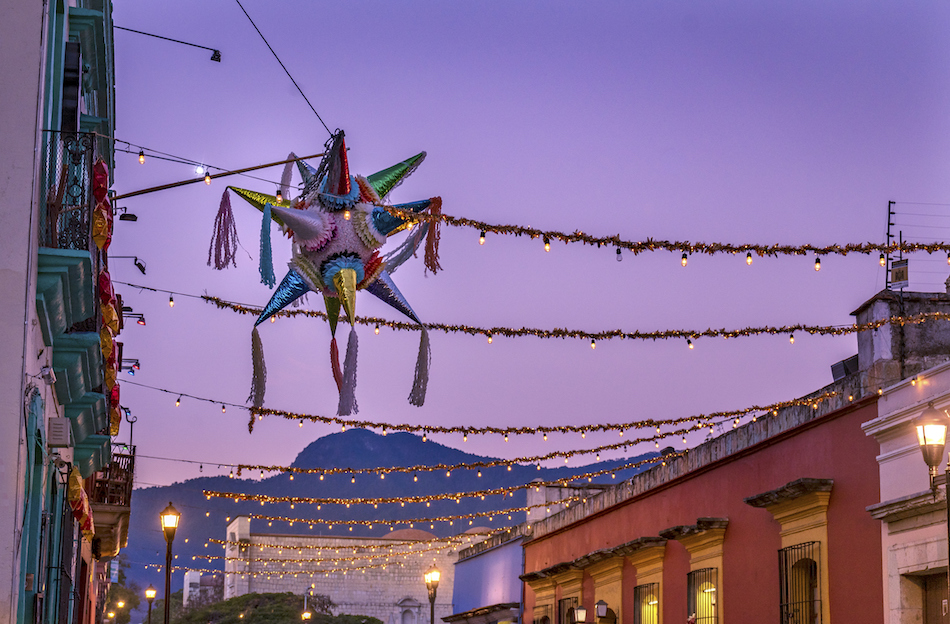 Colorful Mexican piñata on a street in Oaxaca, Mexico. (Getty)
