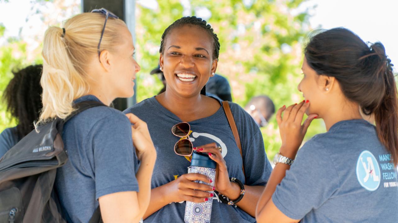 2019 UC Davis Mandela Washington Fellow Winfred Mwende Mutinda during a community service event. Winfred Mwende Mutinda