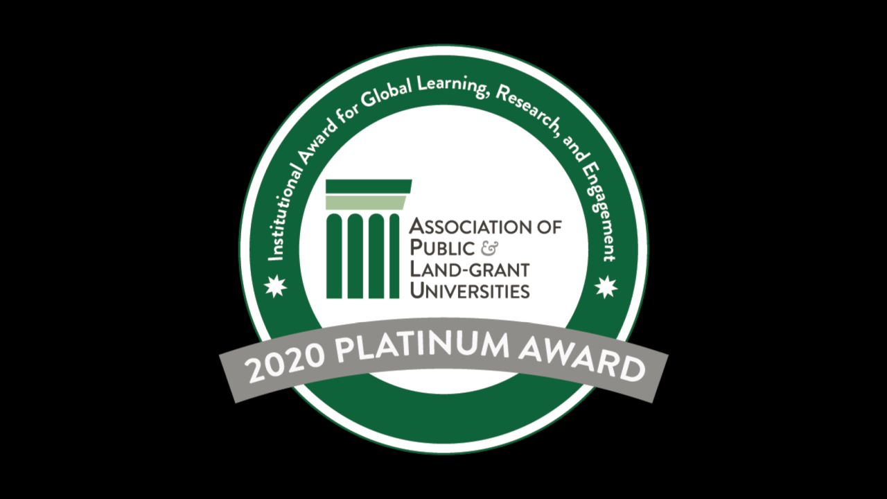 APLU Award Seal with Platinum Award text