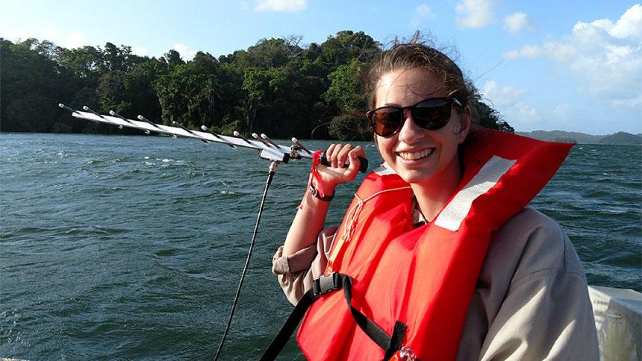 Brianna Pinto, shown here in Panama, is one of the growing number of UC Davis students who successfully compete for Benjamin A. Gilman International Scholarships to help pay for programs abroad. (Courtesy photo) Brianna Pinto on the Panama Canal