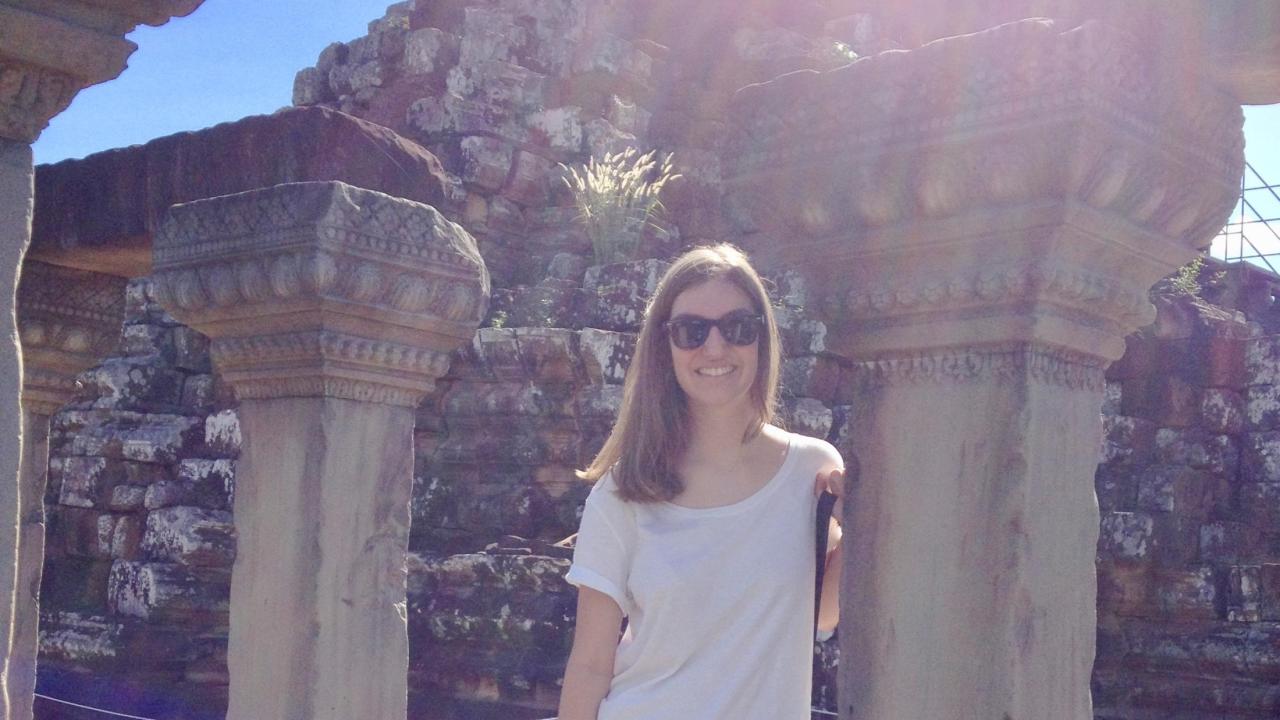 UC Davis Student Olivia Coffman traveling in Cambodia before her Sri Lankan Fulbright experience. UC Davis Student Olivia Coffman traveling in Cambodia