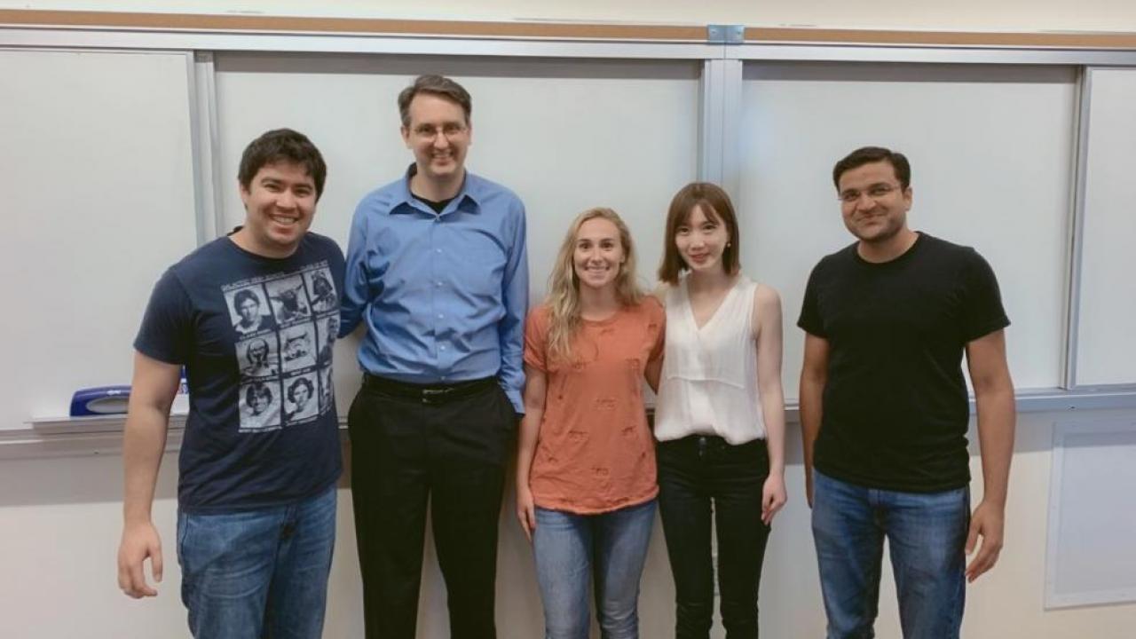 Second from right, Qin Qin and fellow MBA students. Second from right, Qin Qin with MBA students.