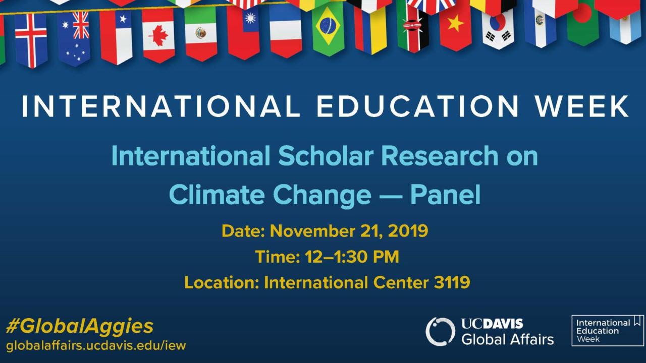 International Scholar Research on Climate Change IEW 2019
